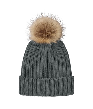 Faux Fur Pom Beanie