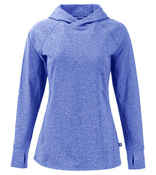 Adapt Knit Recycled Womens Heathered Hooded Pullover