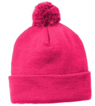 Solid Pom Pom Beanie